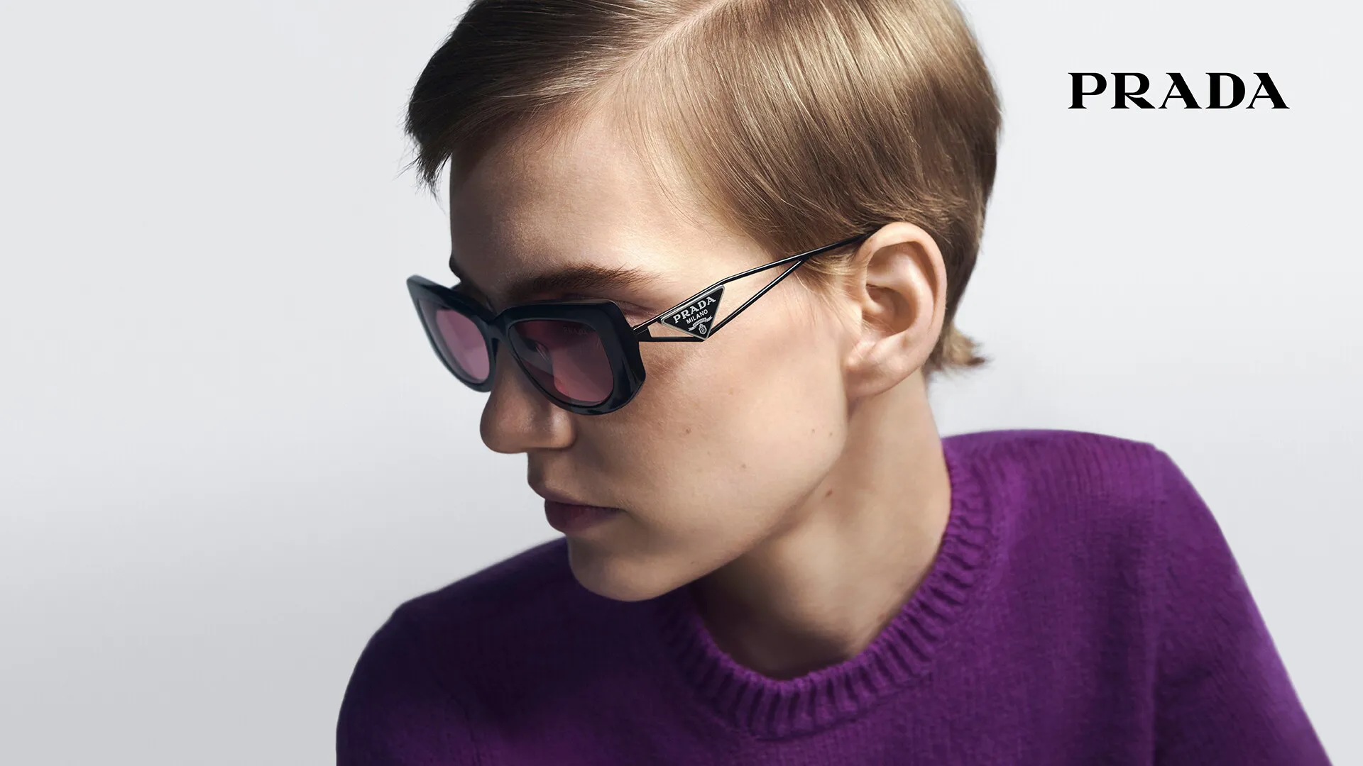 occhiali da sole viola prada